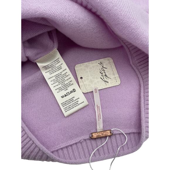 Free People 'Ellie' Purple Cashmere Pullover Sweater Size XS / TP - Picture 4 of 4